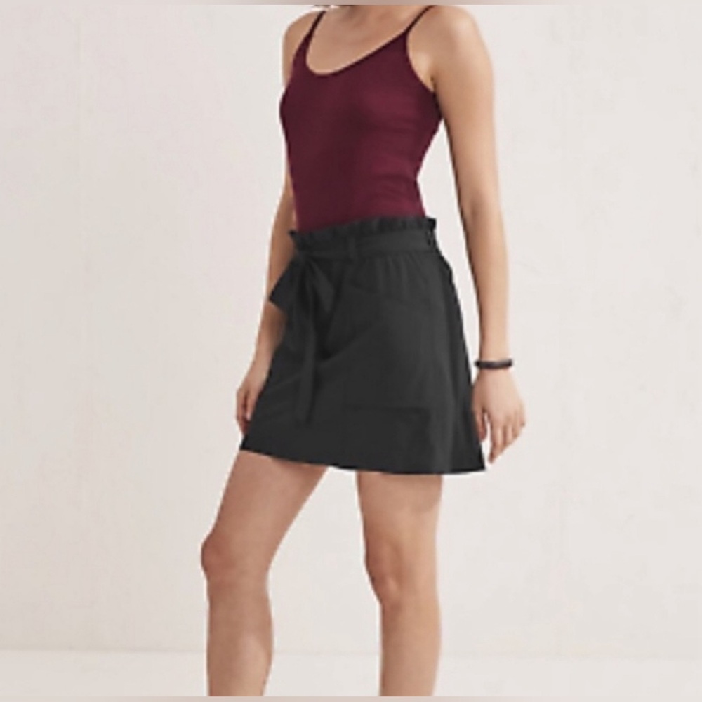 ATHLETA Skyline Skort Black Skirt with Mesh Shorts Built in Size 2